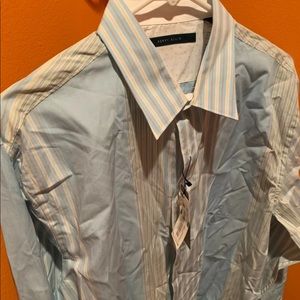 Perry Ellis Collard Muti-Color Stripe Long Sleeve